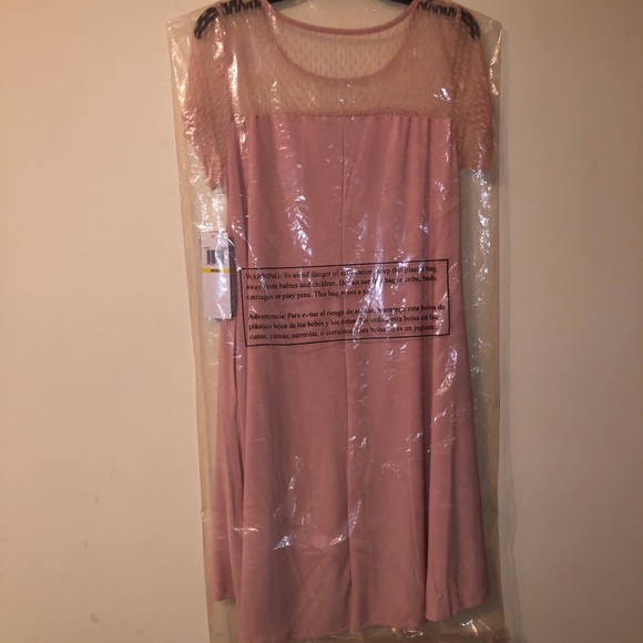 Illusion Neck High/Low Shift Dress - Picture 2 of 3